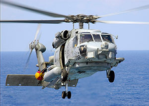 SH-60 Sikorsky Helicopter Landing on Ship