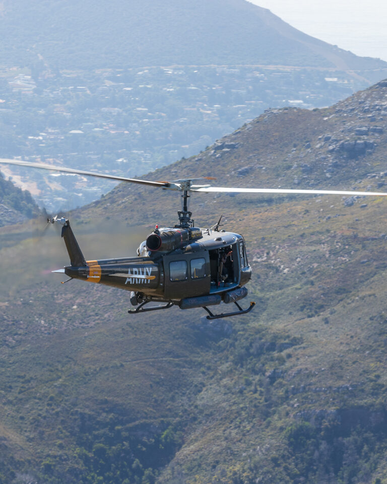 Fly in a Huey Helicopter While In Cape Town