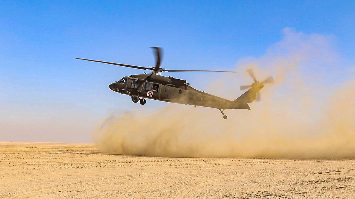 UH-60 Medevac Helicopter in Middle East