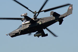 Russian Kamov Ka-50 Helicopter in Flight