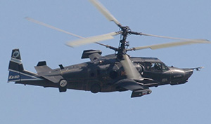 Kamov Ka-50 Helicopter in Flight
